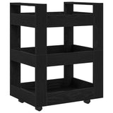 Kitchen Trolley Black Oak 60 x 45 x 80 cm Engineered Wood 862119
