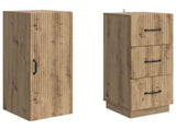 Cabinet Set 2 pcs Artisan Oak 33 x 34.5 x 87 cm Engineered Wood 3416816