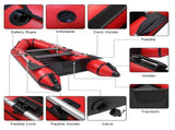 Camping Survivals 10ft PVC 330kg Water Adult Assault Boat Red Black 44475478