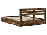 Bed Frame with Drawer with Headboard Manual Engineered Wood 3411647