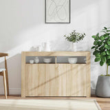 804340 Sideboard with LED Lights Sonoma Oak 115,5x30x75 cm