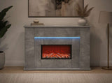Fireplace with LED Strip Concrete 63 x 20 x 54.5 cm 8021098