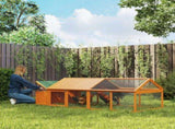 Wooden Chicken Coop with Nesting Box, Openable Roof, for 4-8 Chickens, Nature Wood T3398P552566