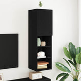 TV Cabinet Set Black Oak 30.5 x 30 x 102 cm Engineered Wood 862198