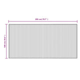 Rug Rectangular Brown100x200 cm Bamboo 376944