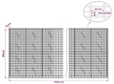Gabion with 3.5 mm Wire and 5x10 cm Mesh 1100x10x200 cm 3462592