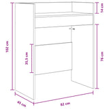 DJ Table White 82 x 45 x 102 cm Engineered Wood 8006748