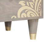 Bathroom Cabinet Set with Drawer 3 pcs Grey Solid Mango Wood 3310154
