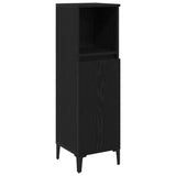 Bathroom Cabinet Black Oak 30 x 30 x 100 cm Engineered Wood 862808