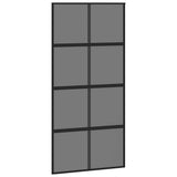 Sliding Door with Hardware Set Black 102,5x205 cm Tempered Glass 3375977