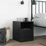 Bedside Cabinet Black 34.5x39x44 cm Steel 841751