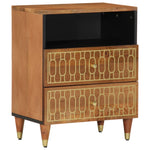 ZNTS Bedside Cabinet 50x33x62 cm Solid Wood Mango 358294