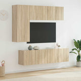 5 Piece TV Wall Units Sonoma Oak Engineered Wood 3216466