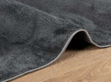 Rug OVIEDO Short Pile Anthracite 120x120 cm 375467