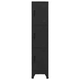 Locker Cabinet Black 38x45x180 cm Steel 339782
