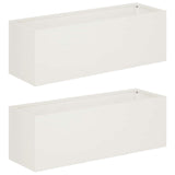 Garden Planter 2 pcs White 60 x 20 x 20 cm Cold-rolled Steel 8005151