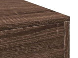 Narrow Bathroom Cupboard with Wheels Brown Oak Engineered Wood 855283