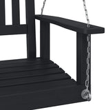 Garden Swing Chair with Metal Chains Black Solid Wood Fir 4008976
