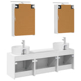Bathroom Cabinet Set 5 pcs White Engineered Wood 3406431