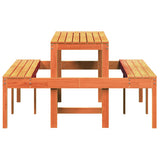 Picnic Table Wax Brown 160x134x75 cm Solid Wood Pine 844648