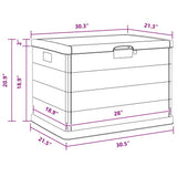 Garden Storage Box Anthracite 77.5 x 54.5 x 53 cm Plastic 42006489