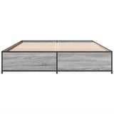 Bed Frame without Mattress Grey Sonoma 140x190 cm 3279855