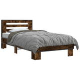 Bed Frame with Headboard Smoked Oak 80 x 200 cm Engineered Wood 8009102