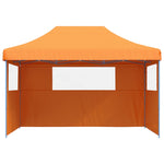 Foldable Party Tent Pop-Up with 3 Sidewalls Orange 4005017