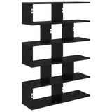 Wall Shelf Black Oak 70 x 20 x 100 cm Engineered Wood 8012149