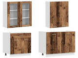 Kitchen Unit LYON 8 pcs Old Wood Engineered Wood 3438217
