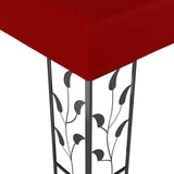 Gazebo with LED String Lights 3x3 m Wine Red 3070297