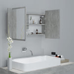 LED Bathroom Mirror Cabinet Concrete Grey 80x12x45 cm Acrylic 804968