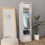 ZNTS Wardrobe High Gloss White 50x50x200 cm Engineered Wood 800240