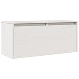 Wall Cabinet White 80x30x35 cm Solid Wood Pine 813457