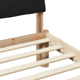 Bed frame Brown and black 90 x 190 cm Solid pine wood 878576