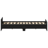 Bed Frame without Mattress Black Oak 140x200 cm Engineered Wood 3329319