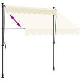 Retractable Awning Cream 250x150 cm Fabric and Steel 368746