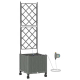 Garden Planter with Irrigation&Wheels Light Grey PP 3422952