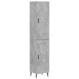 Highboard Concrete Grey 34,5x34x180 cm Engineered Wood 3199125