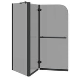 Bi-Folding Shower Enclosure Dark Transparent 120 x 67 x 129 cm 42018542