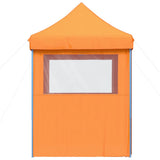 Foldable Party Tent Pop-Up with 4 Sidewalls Orange 4005001