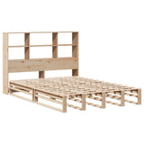 Bookcase Bed without Mattress 160x200 cm Solid Wood 3323926