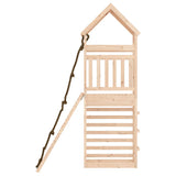 Playhouse with Climbing Wall Solid Wood Pine 3156919