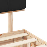 Bed Frame with Upholstered Headboard Black 160 x 200 cm 877406