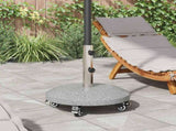 Granite Parasol Base with Wheels for 4-5 cm Pole 27.2 kg Grey 42034379