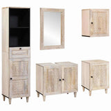 Bathroom Furniture Set with Drawer 5 pcs White Engineered Wood 3310075