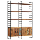 4-Tier Bookcase 124x30x180 cm Solid Reclaimed Wood 284415