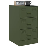 Bedside Cabinets 2 pcs Olive Green 34.5x39x62 cm Steel 841784