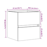 Sink Cabinet Sonoma Oak 41x38.5x45 cm Engineered Wood 856236