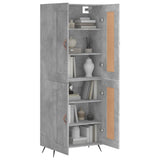 Highboard Concrete Grey 69.5x34x180 cm Engineered Wood 3199661
